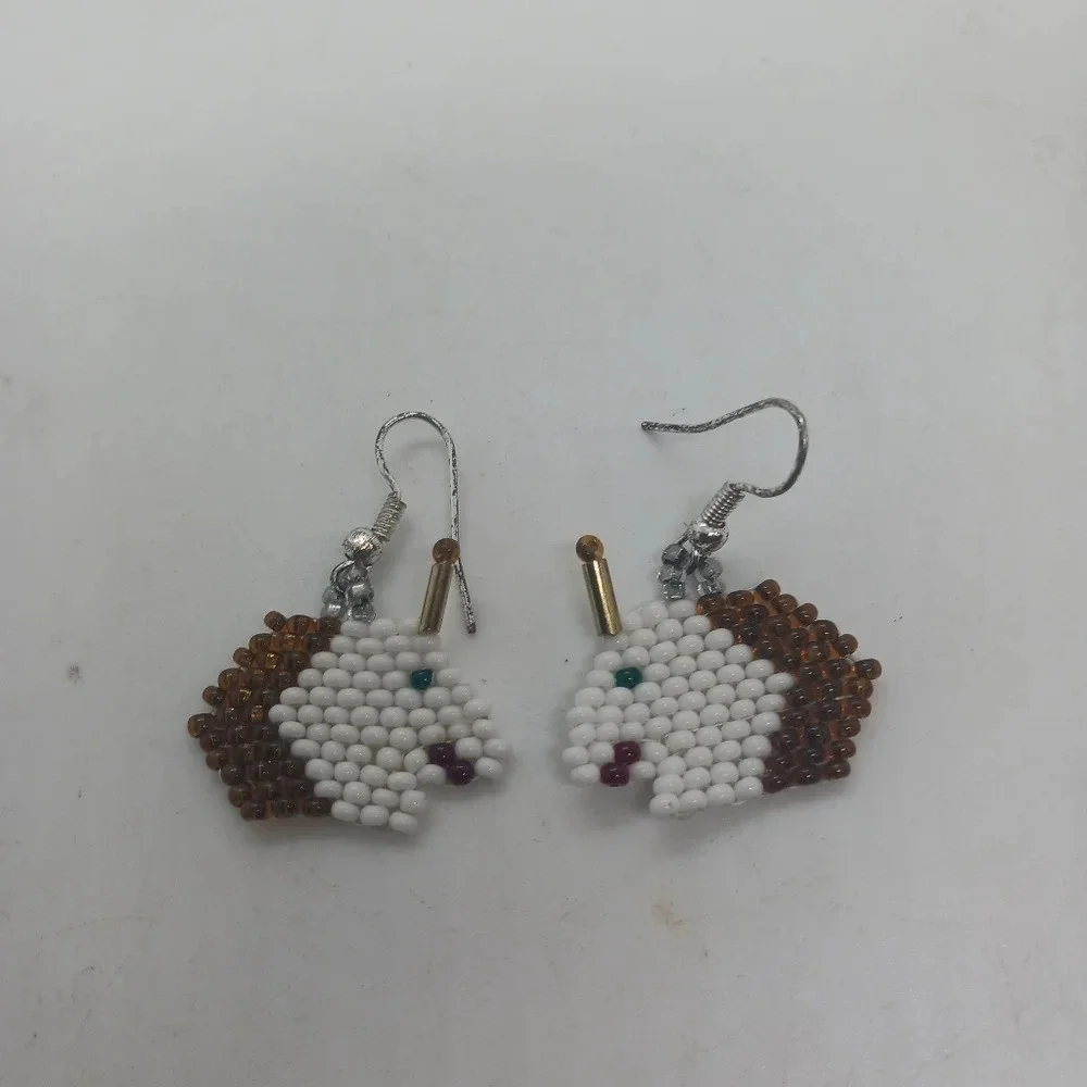 NEW 4 PAIR HANDMADE BEADED ASSORTED EARRINGS